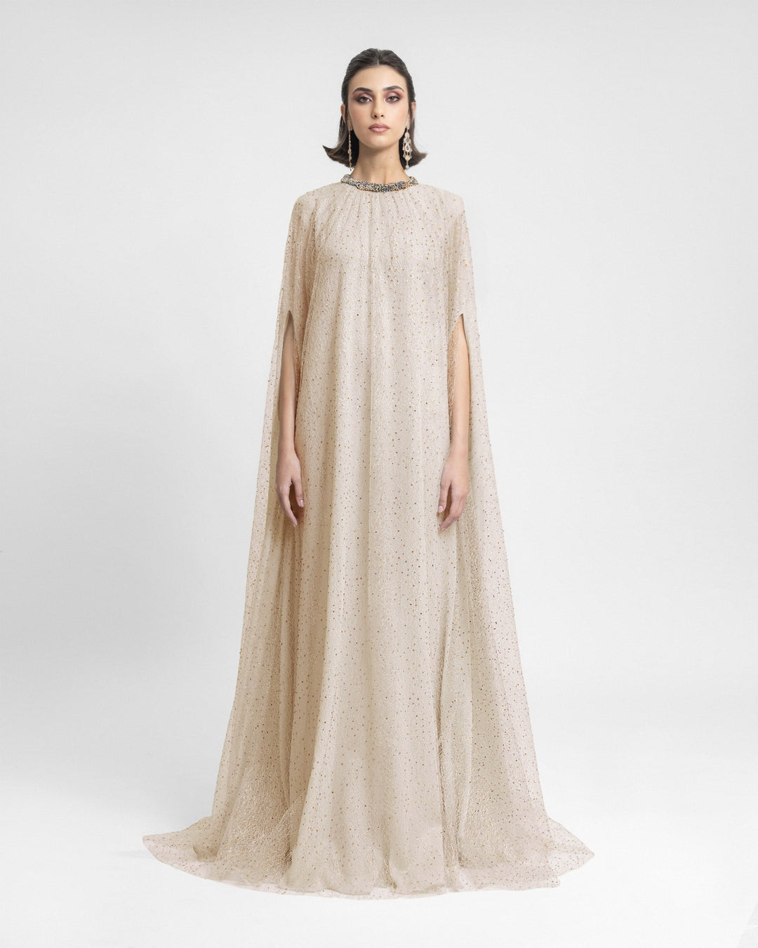 Loose-Cut Champagne Kaftan