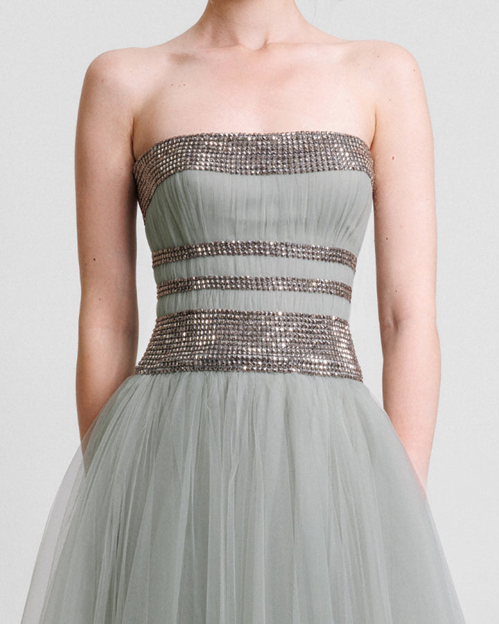 Embellished Corset Tulle Dress