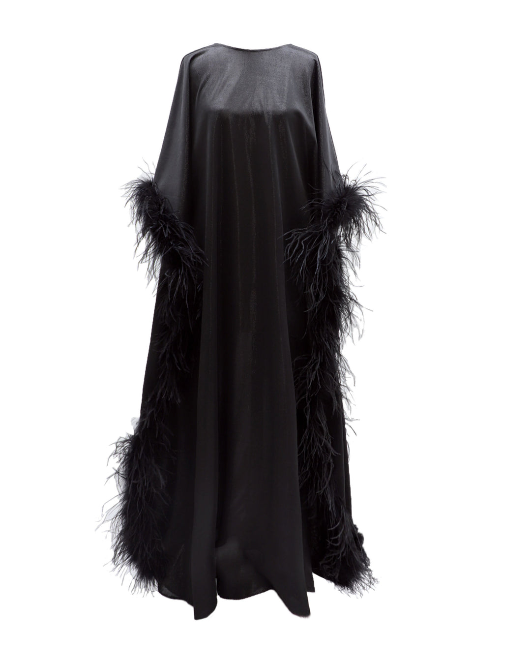 Feathered Hem Long Kaftan