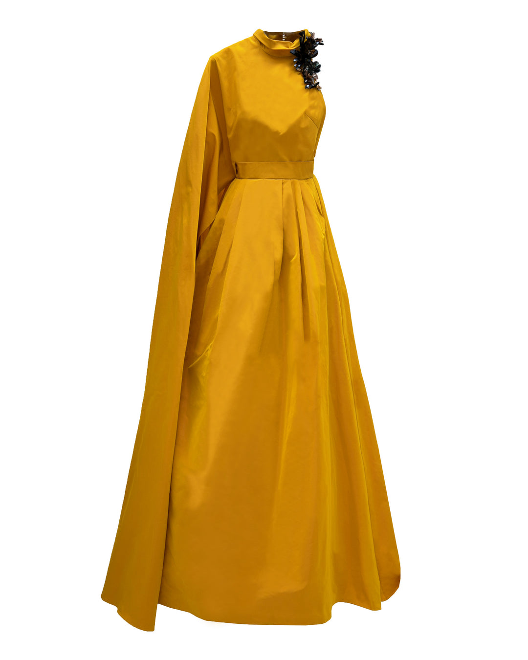 Asymmetrical Mustard Dress