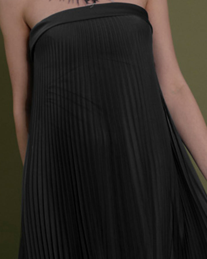 Pleated Strapless Dress