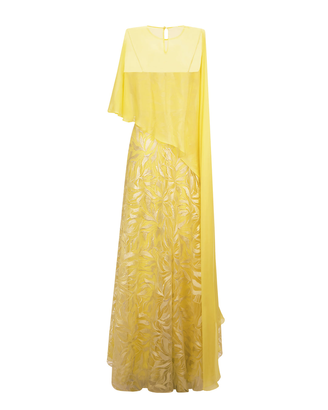 Long Dress With Chiffon Cape