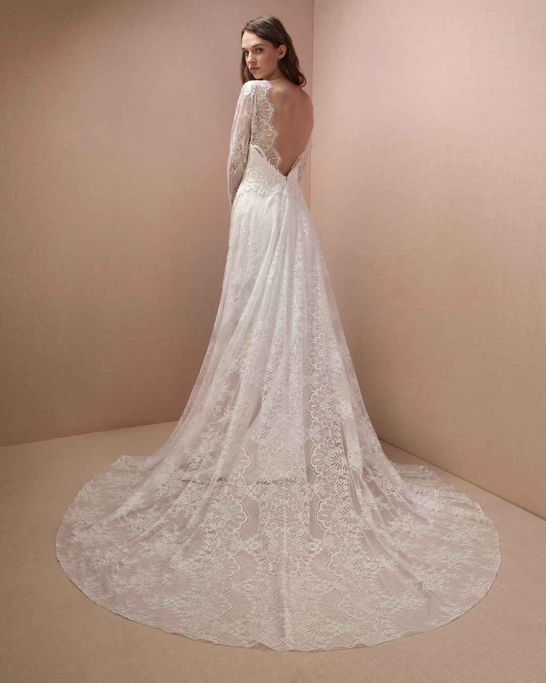 Lace Long-Sleeves Gown