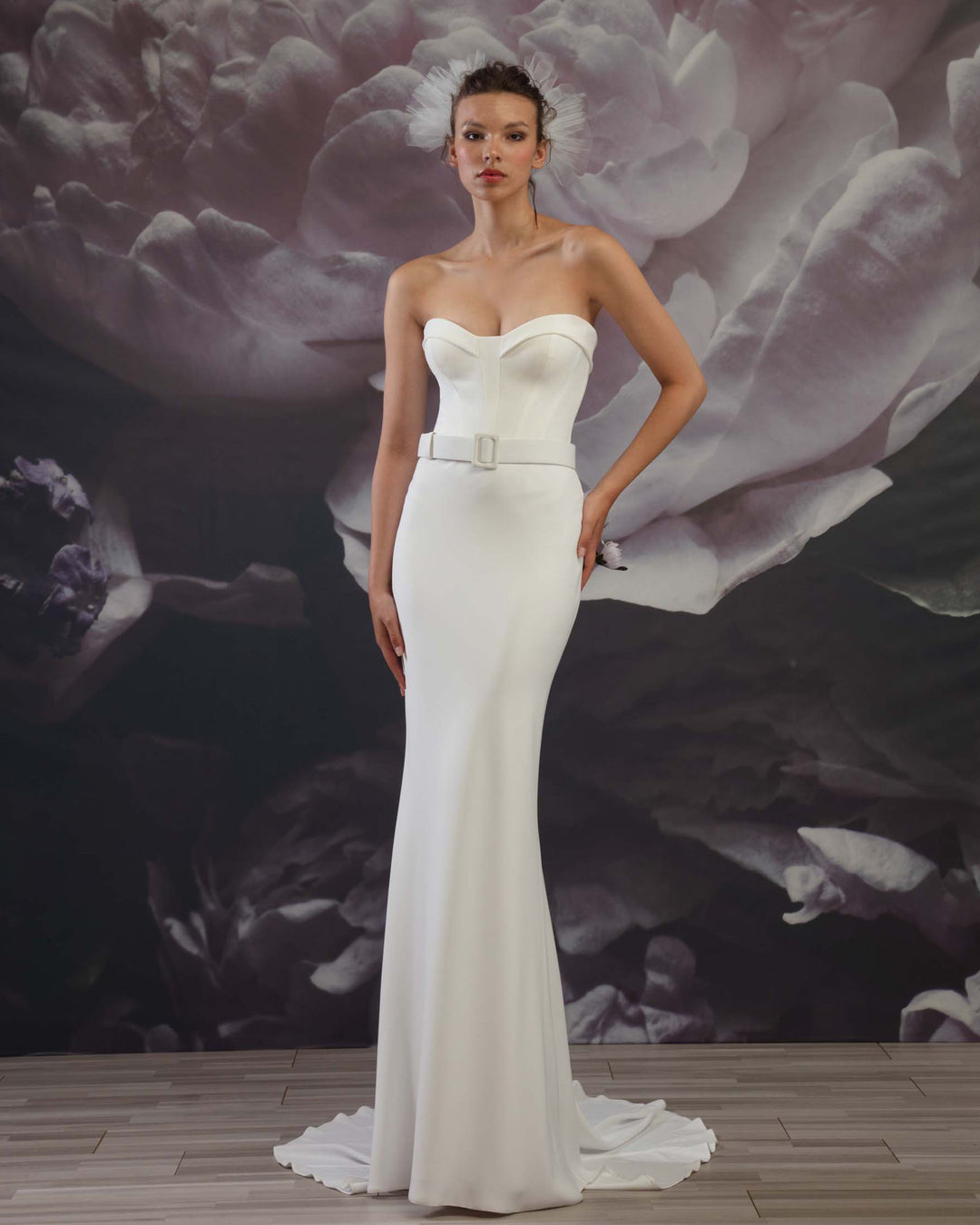 Slim Cut Strapless Gown