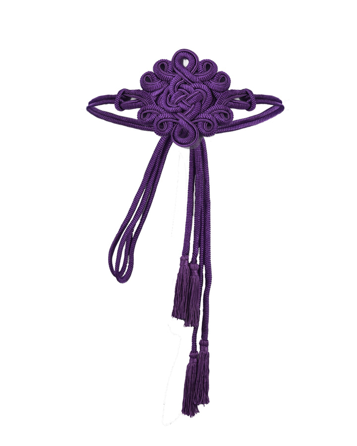 Wraparound Mauve Belt With Tassels