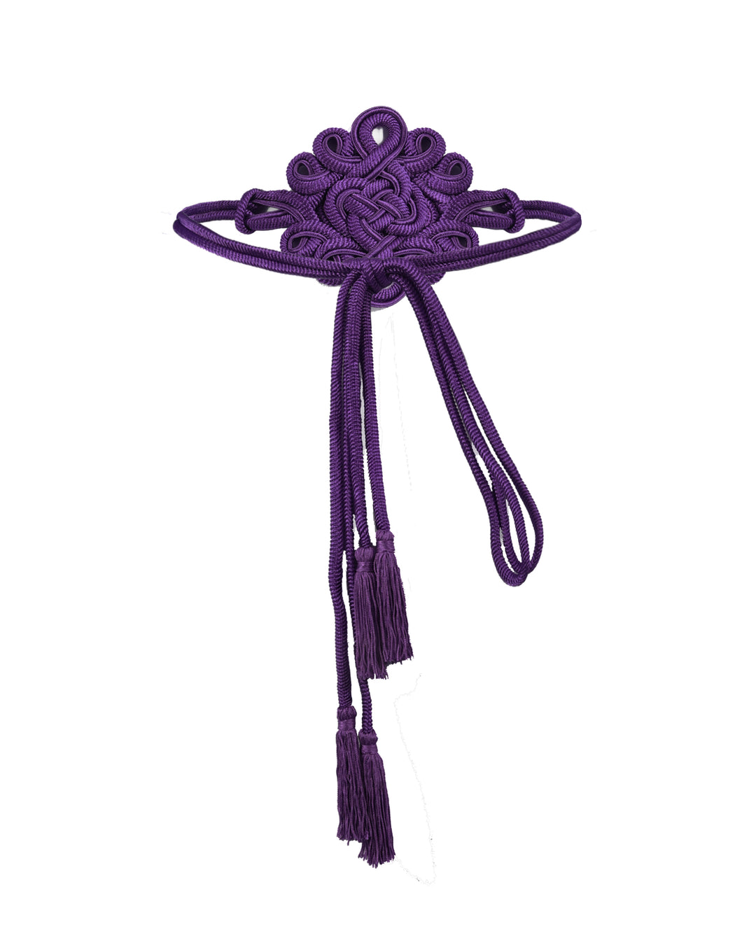 Wraparound Mauve Belt With Tassels