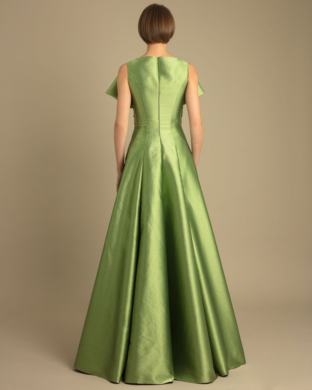 Bow-Like Princess Cut Long Dress