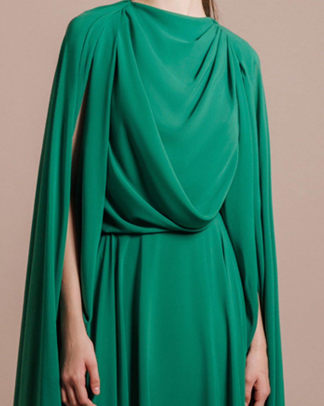 Draped Chiffon Kaftan