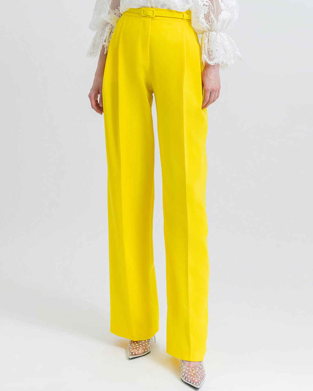 Straight Cut Yellow Pants