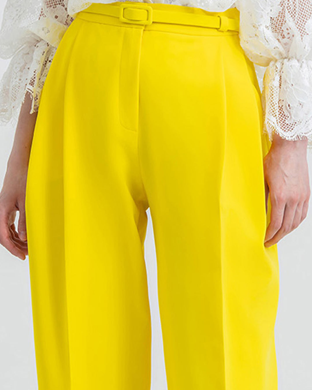 Straight Cut Yellow Pants