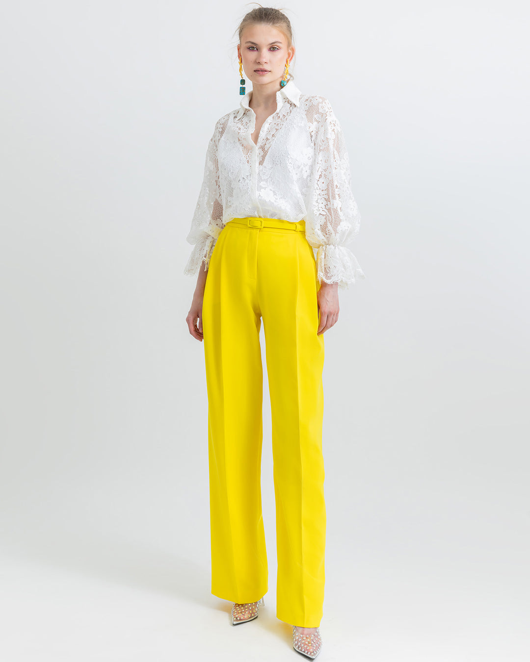 Straight Cut Yellow Pants