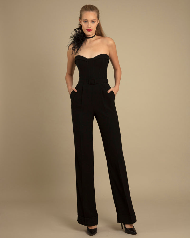 Strapless Straight Jumpsuit