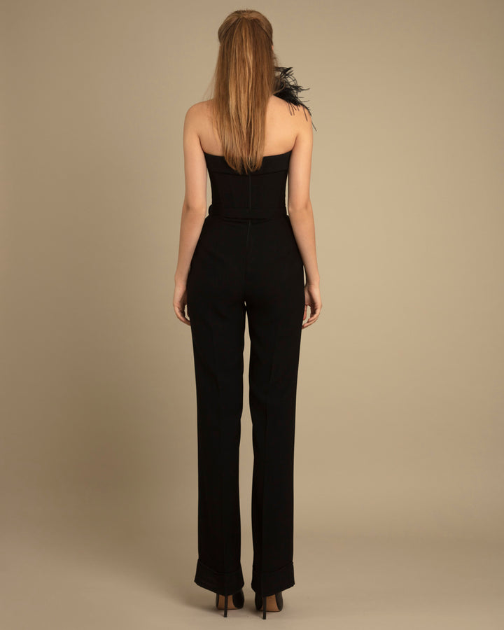 Strapless Straight Jumpsuit