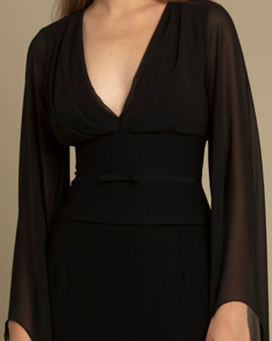 V-Neckline Slim Dress