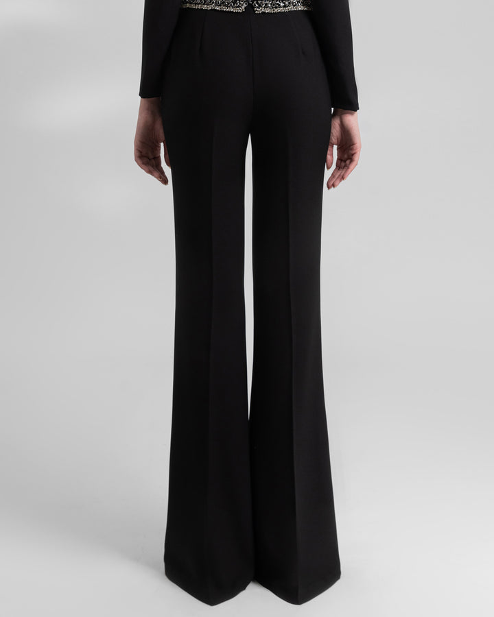 Straight-Cut Crepe Pants