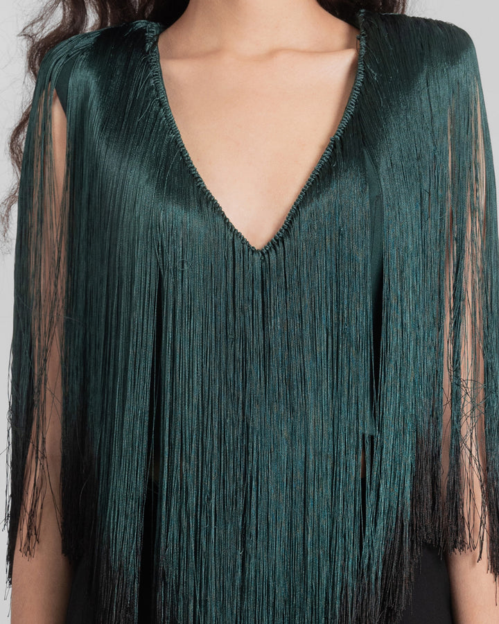 V-Neckline Tassel Top