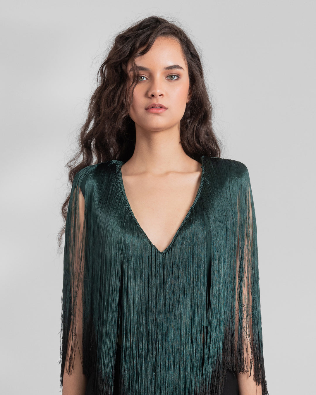 V-Neckline Tassel Top