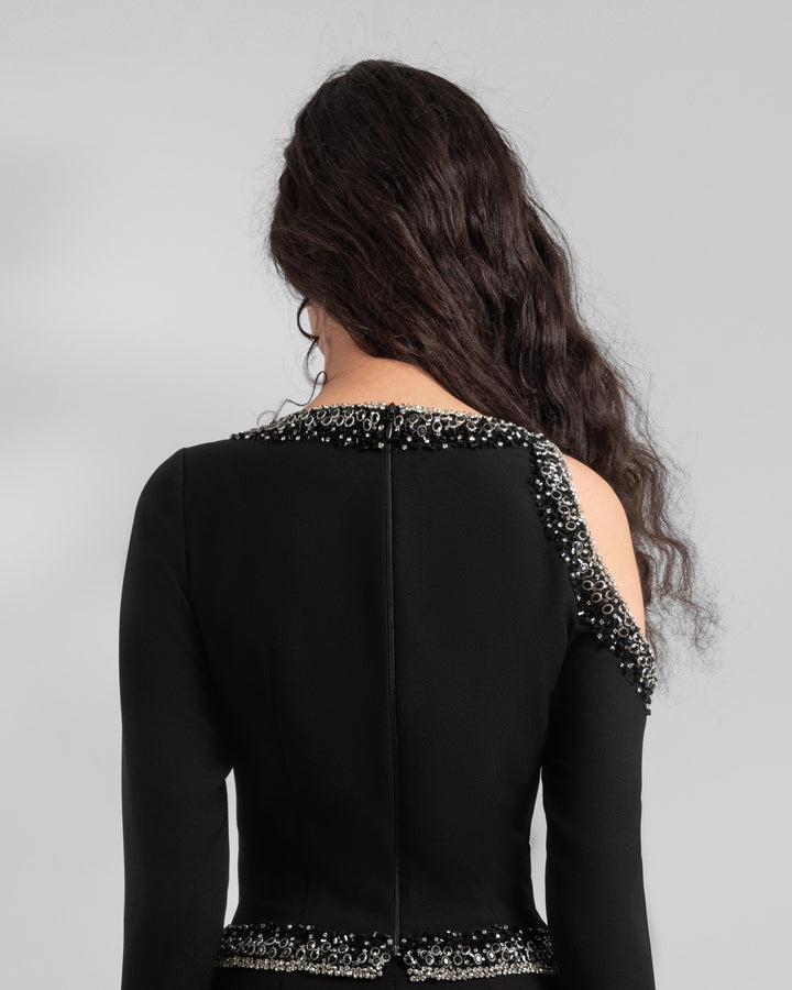 Long Sleeves Beaded Top