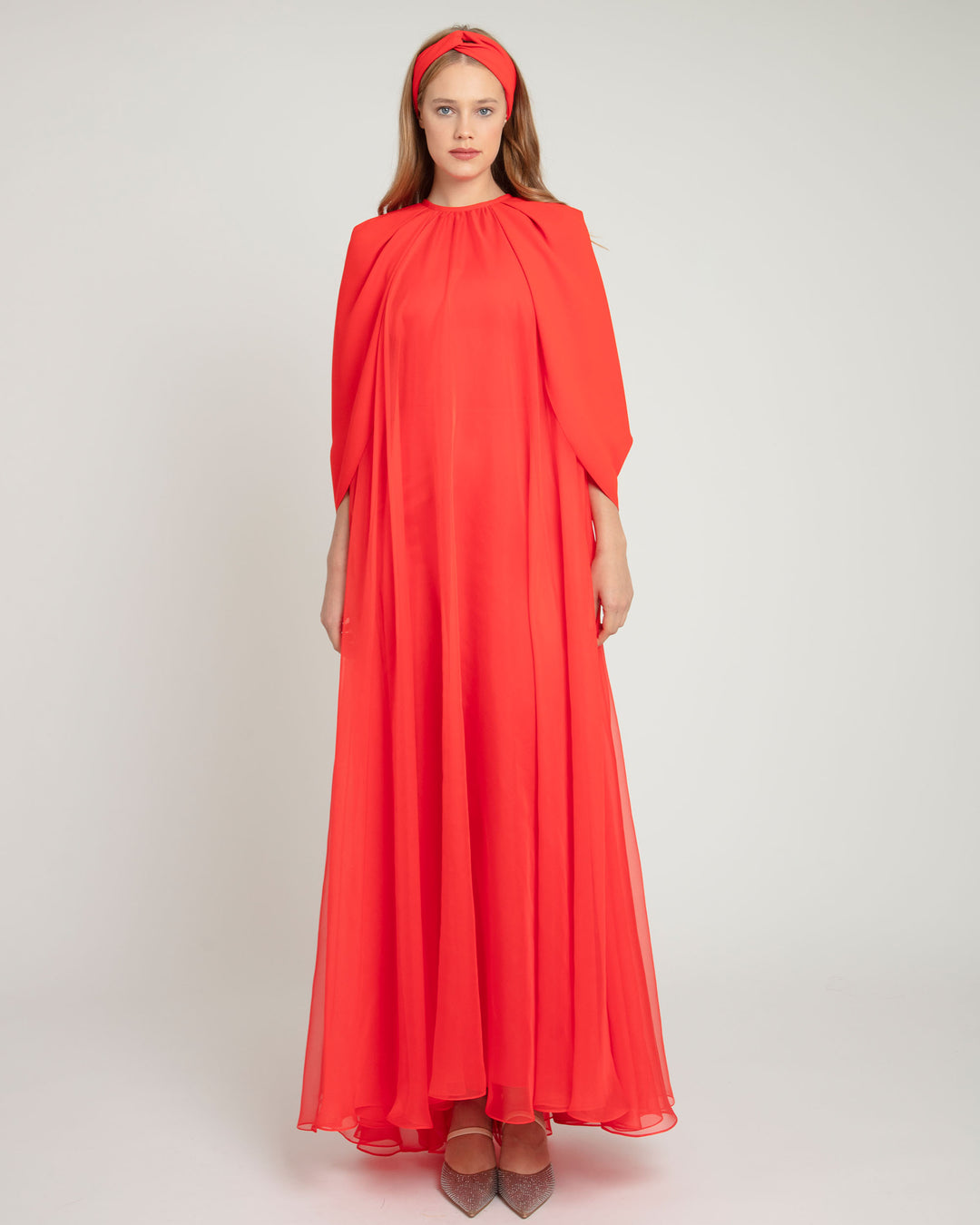 Cape-Like Sleeves Flared Kaftan